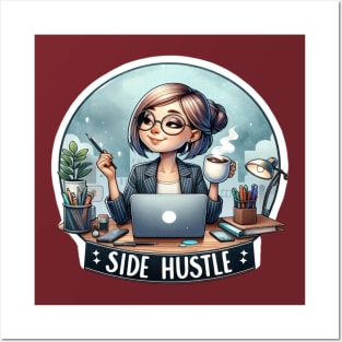 Side Hustle - Work From Home - Entrepreneur Posters and Art